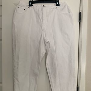 Newport News Jeanology Collection White Jeans size 20W